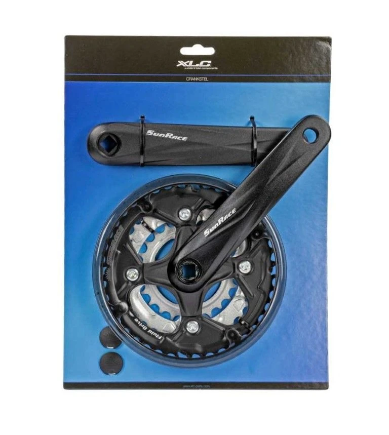 XLC Sunrace MTB -1mm Crankset-Zwart-Zilver-170mm-42x34x24 1 XLC Sunrace MTB -1mm Crankset-Zwart-Zilver-170mm-42x34x24
