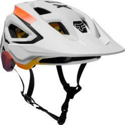 Fox Speedframe Vnish MTB Helm -Fietsaccessoires Winkel wit oranje 1